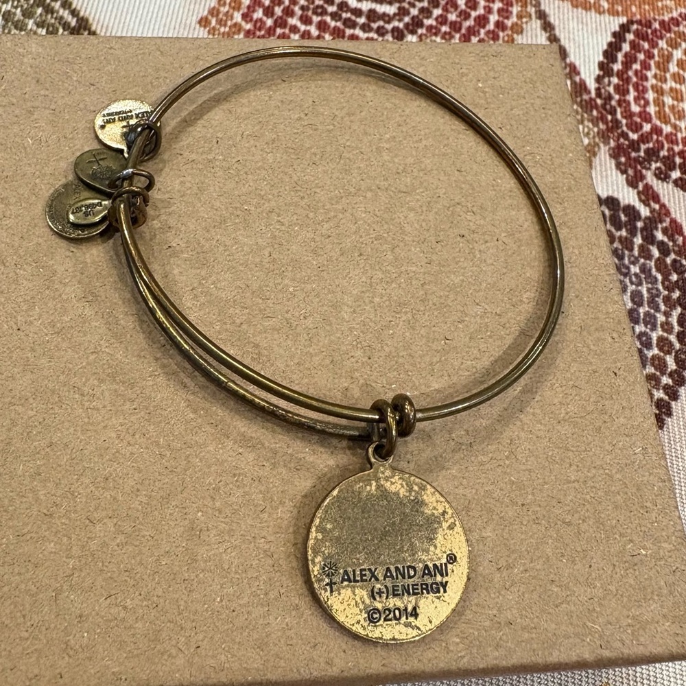 Alex and Ani Lotus Flower Charm Expandable Bracelet - Picture 3 of 4